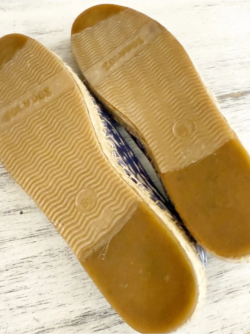 Soludos Blue and White Shibori Slip-On Espadrilles size 8.5